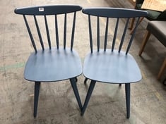 JOHN LEWIS SET OF 2 SPINDLE BACK DINING CHAIR IN BLUE - RRP £279