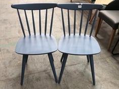 JOHN LEWIS SET OF 2 SPINDLE BACK DINING CHAIR IN BLUE - RRP £279