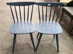 JOHN LEWIS SET OF 2 SPINDLE BACK DINING CHAIR IN BLUE - RRP £279