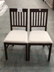 JOHN LEWIS PAIR OF MEDAN DINING CHAIR IN BROWN / NATURAL - RRP £249