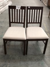 JOHN LEWIS PAIR OF MEDAN DINING CHAIR IN BROWN / NATURAL - RRP £249