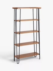 JOHN LEWIS HAIRPIN TALL BOOKCASE IN DARK OAK (BOX 1 OF 2 AND 2 OF 2) - RRP £499