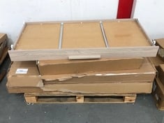 PALLET OF ASSORTED JOHN LEWIS FURNITURE TO INCLUDE ELLESMERE COT BED IN GREY ASH (BOX 1 OF 1) (KERBSIDE PALLET DELIVERY)