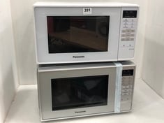 2 X ASSORTED PANASONIC MICROWAVES TO INCLUDE PANASONIC MICROWAVE - MODEL NO. NN-E27JWM