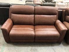 LA-Z-BOY PARIS 3 SEATER POWER RECLINER SOFA IN CHESTNUT LEATHER - RRP £1449