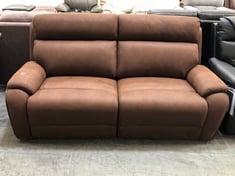 LA-Z-BOY WINCHESTER 3 SEATER POWER RECLINER SOFA IN ALTARA CHOCOLATE FABRIC - RRP £1669