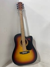 MX CUTAWAY ACOUSTIC GUITAR PACK IN COLOUR SUNBURST - RRP £130