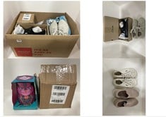 BOX OF ASSORTED SHOES TO INCLUDE CLARKS UN LOOP BLACK LEATHER SHOES IN UK SIZE 7