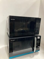 SHARP MICROWAVE OVEN WITH GRILL - MODEL NO.: YC-MG02 TO INCLUDE SHARP MICROWAVE OVEN WITH FLATBED MODEL NO.: YC-QS204A