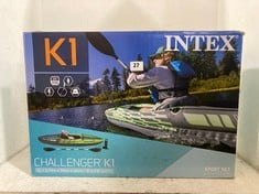 INTEX CHALLENGER K1 ONE PERSON INFLATABLE KAYAK - RRP £140