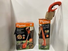 5 X ASSORTED GARDEN ITEMS TO INCLUDE FLYMO CONTOUR 500E ELECTRIC GRASS TRIMMER AND LAWN EDGER