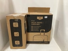 LUGG 15" SUITCASE IN CREAM & BROWN TO INCLUDE LUGG 15" SUITCASE IN COLOUR RAVEN