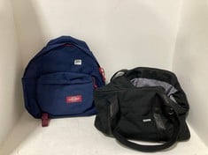 EASTPAK PADDED BACKPACK IN BLACK TO INCLUDE HOMLYNN BLACK DUFFLE BAG