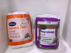 ASSORTED BEDDING ITEMS TO INCLUDE SILENT NIGHT WARM AND COZY KING SIZE DUVET