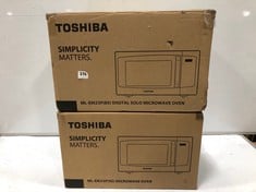 TOSHIBA MICROWAVE OVEN ML-EM23PSS IN BLACK TO INCLUDE TOSHIBA DIGITAL SOLO MICROWAVE ML-EM123RBS IN BLACK