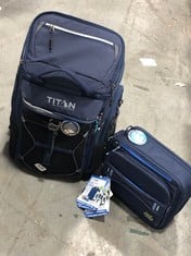 TITAN BY ARCTIC ZONE LAUNCHBOX - NAVY TO INCLUDE TITAN BY ARCTIC ZONE BACKPACK COOLER - NAVY/BLACK