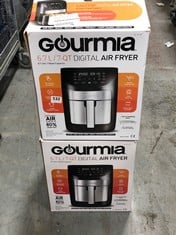 2 X GOURMIA 6.7L DIGITAL AIR FRYER - BLACK - MODEL NO.: GAF798 - TOTAL RRP £100