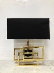 EICHHOLTZ WALL LAMP WINDOLF POLISHED BRASS WITH SHADE - BLACK COTTON LOOK - RRP £495