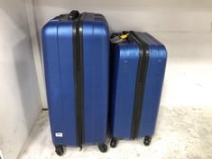 2 X MY VALICE HARD SHELL SUITCASES - ROYAL BLUE - LARGE AND MEDIUM