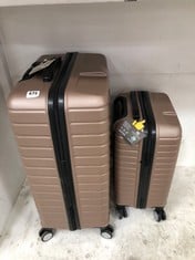 2 X MY VALICE HARD SHELL SUITCASES - CHAMPAGNE - SMALL AND LARGE