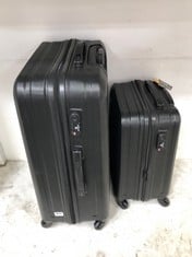 2 X MY VALICE HARD SHELL SUITCASES - BLACK - SMALL AND LARGE