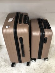 2 X MY VALICE HARD SHELL SUITCASES - CHAMPAGNE - SMALL AND MEDIUM