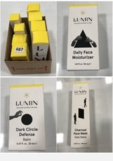 8 X LUMIN ASSORTED PRODUCTS TO INCLUDE LUMIN DAILY FACE MOISTURIZER 50ML - EXP.: 04/2027