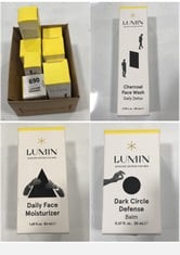 8 X LUMIN ASSORTED PRODUCTS TO INCLUDE LUMIN CHARCOAL FACE WASH - DAILY DETOX 100ML - EXP.: 04/2027