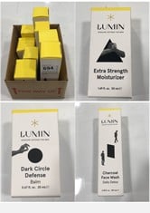 8 X LUMIN ASSORTED PRODUCTS TO INCLUDE LUMIN CHARCOAL FACE WASH - DAILY DETOX 100ML - EXP.: 04/2027