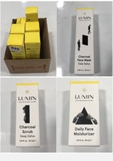 8 X LUMIN ASSORTED PRODUCTS TO INCLUDE LUMIN CHARCOAL FACE WASH - DAILY DETOX 100ML - EXP.: 04/2027