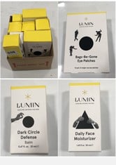 8 X LUMIN ASSORTED PRODUCTS TO INCLUDE LUMIN BAGS-BE-GONE EYE PATCHES - EXP.: 06/2027