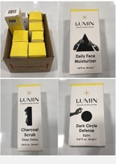 8 X LUMIN SKINCARE PRODUCTS TO INCLUDE LUMMIN CHARCOAL FACE WASH- DAILY DETOX 100ML EXP:04/2027