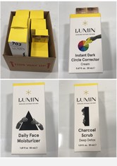 8 X LUMIN SKINCARE PRODUCTS TO INCLUDE LUMIN CHARCOAL FACE WASH- DAILY DETOX 100ML EXP:04/2027