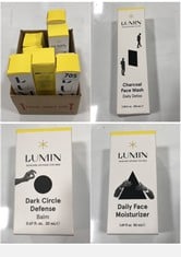 8 X LUMIN SKINCARE PRODUCTS TO INCLUDE LUMIN CHARCOAL FACE WASH- DAILY DETOX 100ML EXP:04/2027