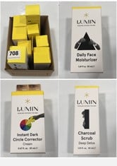 8 X LUMIN SKINCARE PRODUCTS TO INCLUDE LUMIN DAILY FACE MOISTURIZER 50ML EXP:02/2027