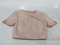 TED BAKER BLUSH PINK CROPPED T-SHIRT IN SIZE 0