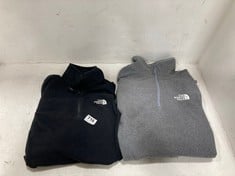 NORTH FACE WOMENS BLACK FLEECE IN UK SIZE S TO INCLUDE NORTH FACE MENS GREY FLEECE IN UK SIZE S-RRP £110