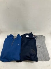 3 X BRANDED CLOTHING ITEMS TO INCLUDE LIGHT GREY TOMMY HILFIGER T-SHIRT IN SIZE L