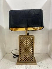 EICHHOLTZ IDYLLWILD TABLE LAMP - VINTAGE BRASS TO INCLUDE VELVET BLACK LAMPSHADE - RRP £995