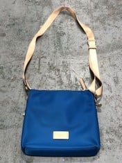 RADLEY LONDON BLUE CROSSBODY BAG WITH BEIGE SHOULDER STRAP