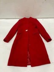 HOBBS WOMENS WINTER WOOL COAT IN RED SIZE 8 - RRP £159