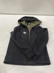 C.P COMPANY GOGGLE FLEECE LINEN JACKET - BLACK - SIZE 14