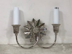 VISUAL COMFORT & CO HUNTINGDON CRYSTAL DOUBLE SCONCE - POLISHED NICKEL - RRP £638