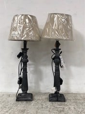 2 X INCIA COLUMN TABLE LAMP