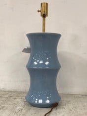 VISUAL COMFORT & CO MARELLA MEDIUM TABLE LAMP - BLUE WITH LINEN SHADE - RRP £739