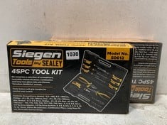 2 X SIEGEN TOOLS BY SEALEY 45 PIECE TOOL KIT S0612