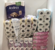 5 X ASSORTED TOILET ROLLS TO INCLUDE ANDREX GENTLE CLEAN 6 X 12 TOILET ROLLS