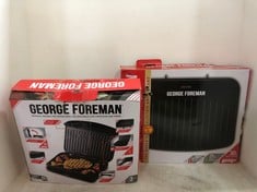 GEORGE FOREMAN LARGE ELECTRIC FIT GRILL TO INCLUDE GEORGE FOREMAN MEDIUM ELECTRIC FIT GRILL