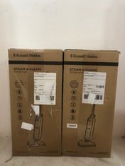 2 X RUSSELL HOBBS STEAM & CLEAN STEAM MOP - MODEL NO. RHSM1001-G-AZ