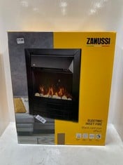 ZANUSSI ELECTRIC INSET FIRE BLACK CAST IRON EFFECT